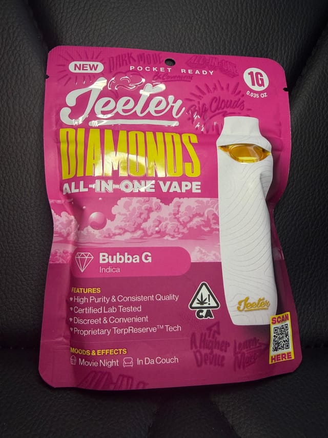 Jeeter Diamonds Bubba G vape — angle 1