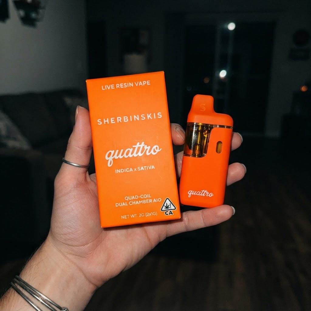 Sherbinskis Quattro vape — angle 1